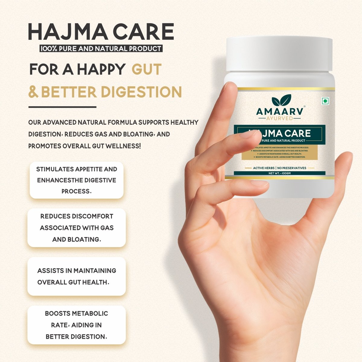 Hajma Care Powder - Amaarv Ayurved