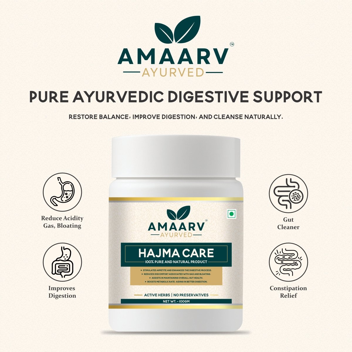 Hajma Care Powder - Amaarv Ayurved
